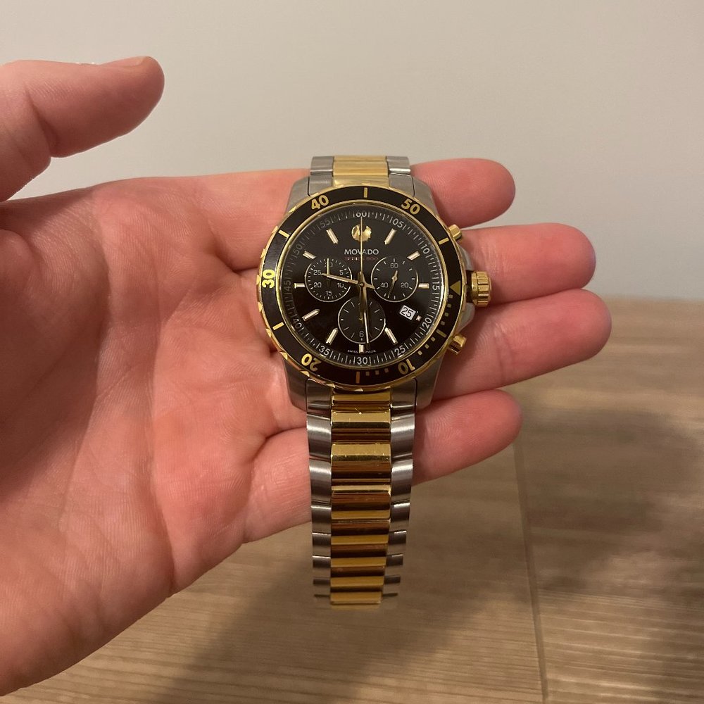 Movado Series 800, 42 MM Stainless Steel and Yellow Gold PVD-Finished (50% off)